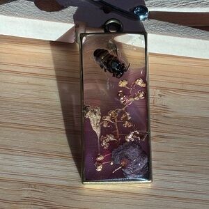 Unique Resin Pendant with Insect and Floral Design